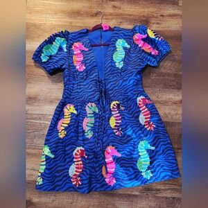 Queen of sparkles seahorse dress size size large worn once QOS